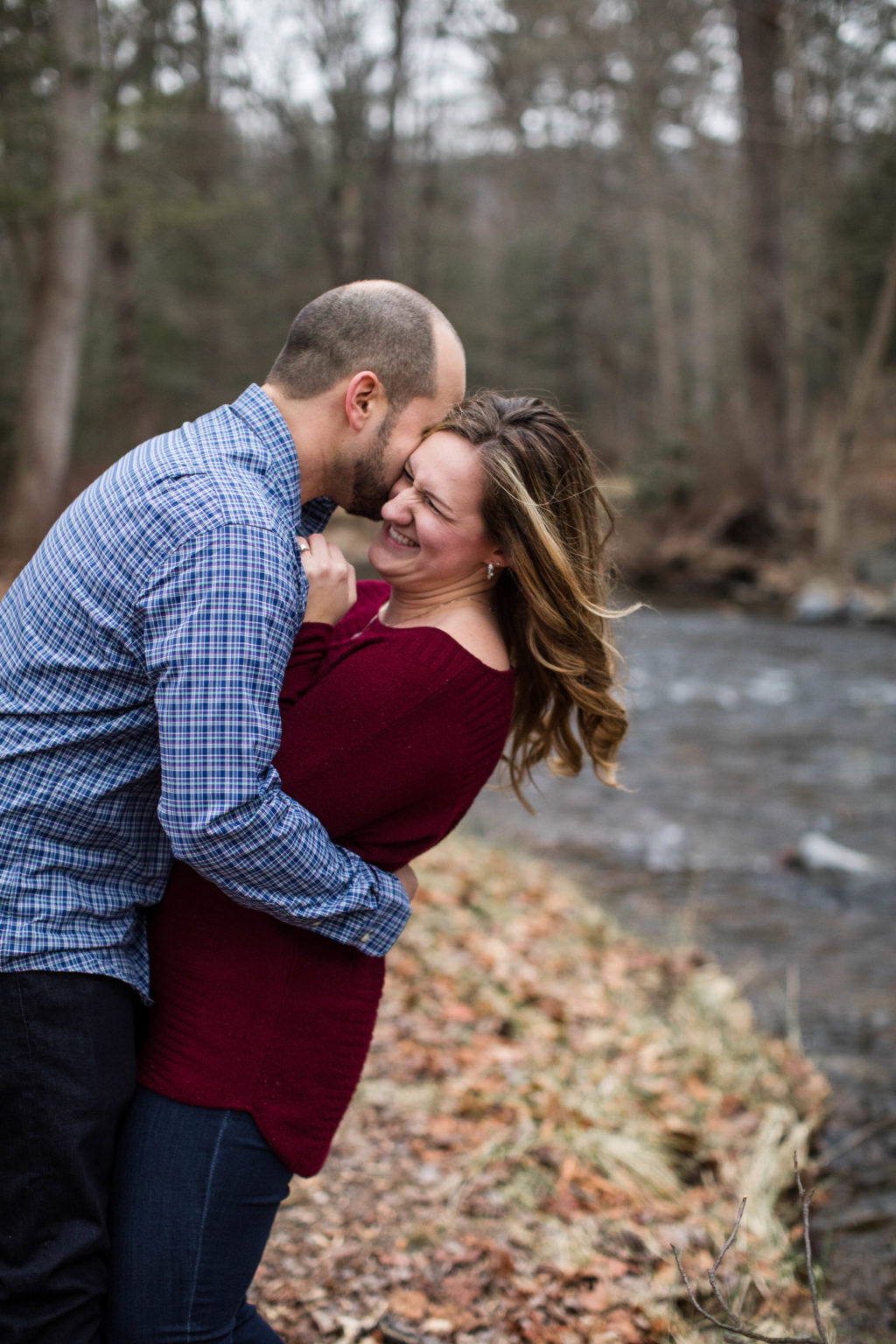 Andrea and Todd | Woodsy Snowy Engagement Session | Gettysburg, PA ...
